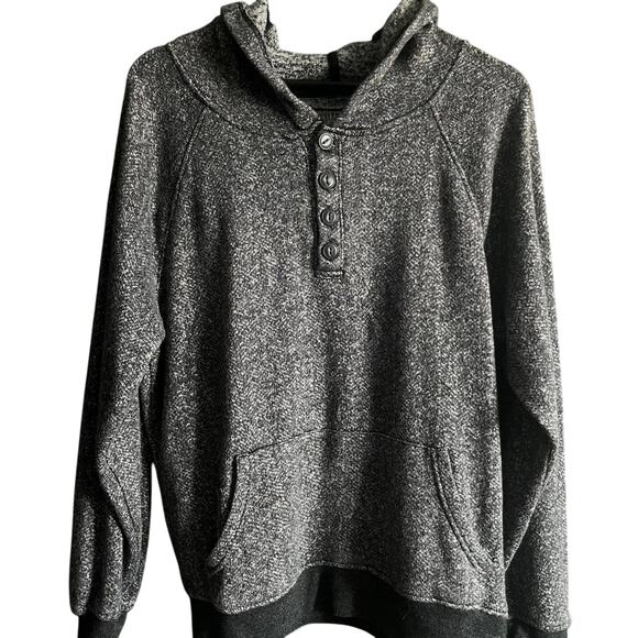 Brooklyn Cloth Henley Hoodie Men’s Small – Textured Knit Pullover - Picture 2 of 6